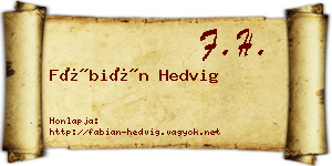 Fábián Hedvig névjegykártya